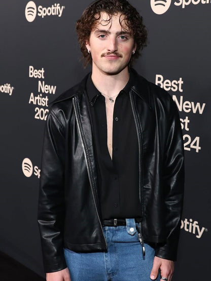 Benson Boone Ghost Town Black Leather Jacket Shop now