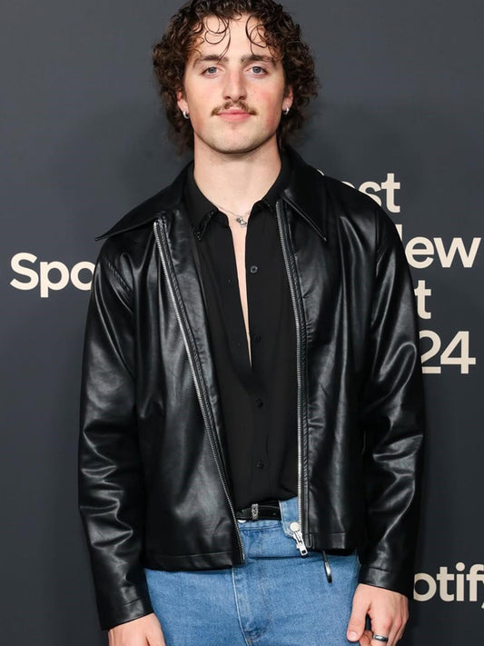 Benson Boone Ghost Town Black Leather Jacket