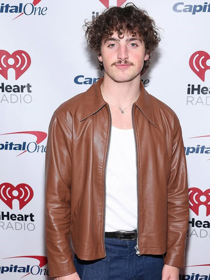 Benson Boone Slow It Down Leather Jacket Celebrity outfits