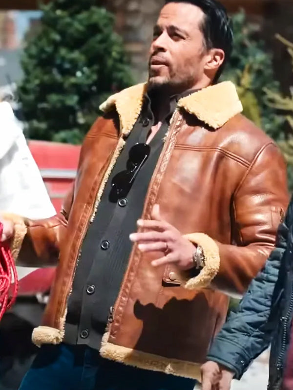 Best Christmas Ever Matt Cedeno Aviator Fur Jacket Sale
