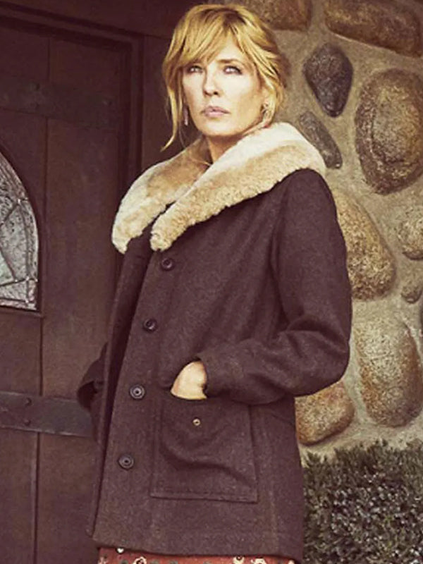 Beth Dutton Yellowstone Brown Vintage Wool Coat