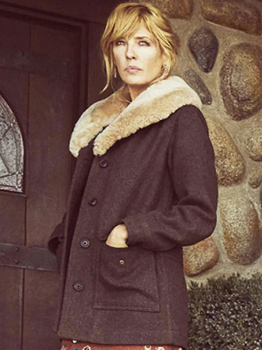 Beth Dutton Yellowstone Brown Vintage Wool Coat