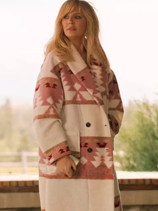 Beth Dutton Yellowstone Kelly Reilly Winter Wool Coat