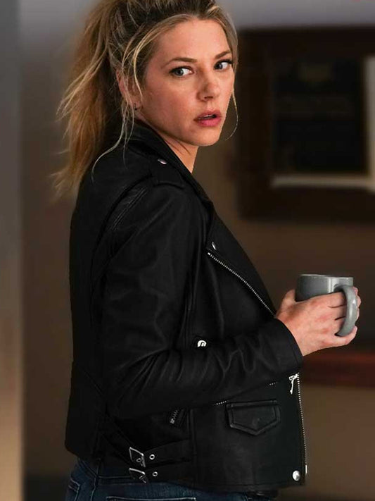 Big Sky Jenny Hoyt Biker Black Leather Jacket Shop now