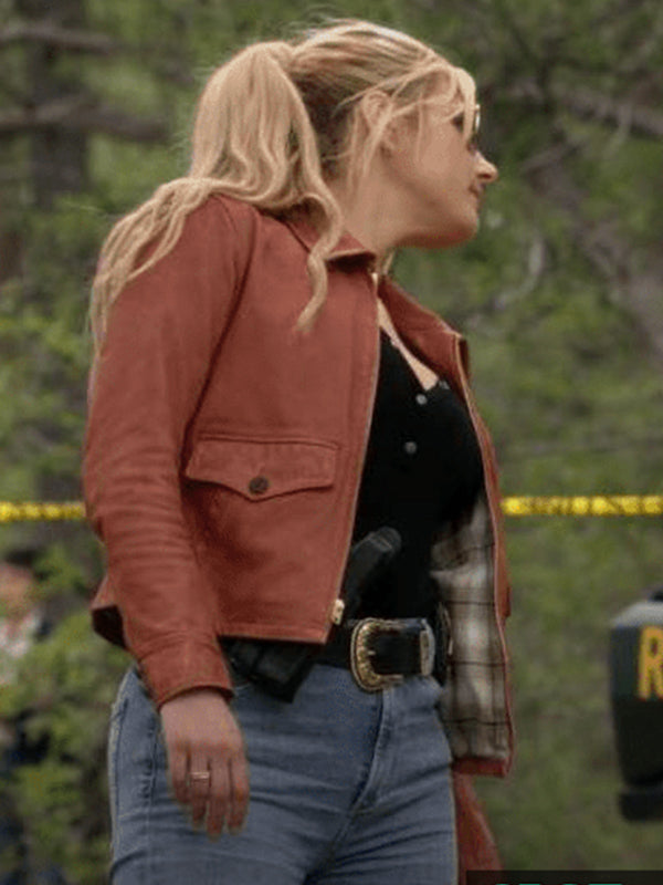 Big Sky Jenny Hoyt Brown Leather Jacket Shop now