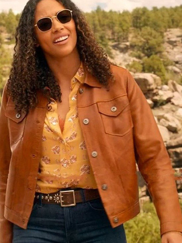 Big Sky Kylie Bunbury Brown Women Leather Jacket Shop now
