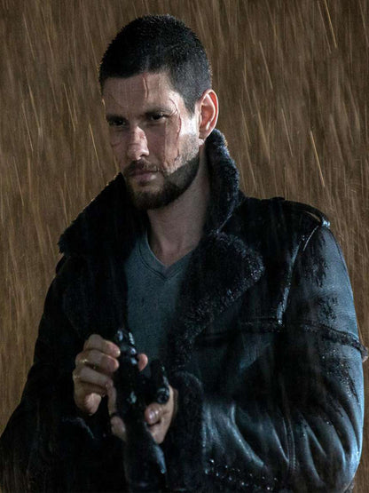 Billie Russo The Punisher Black Leather Winter Coat Buy now