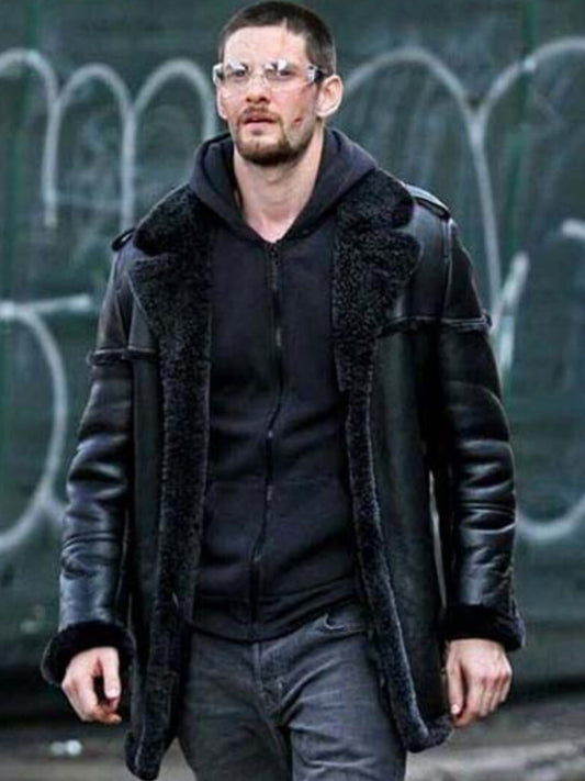 Billie Russo The Punisher Black Leather Winter Coat Winter Sale