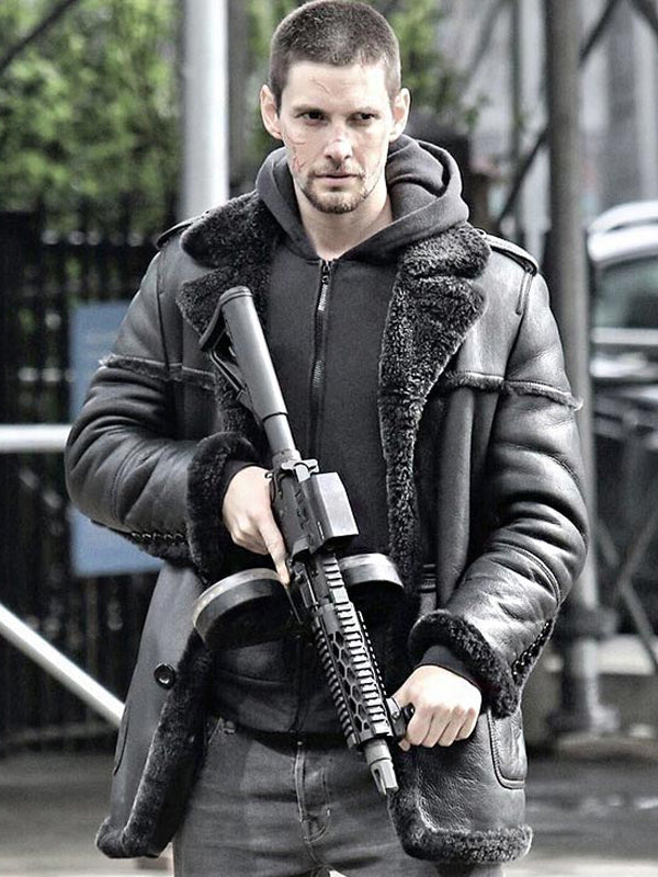 Billie Russo The Punisher Black Leather Winter Coat