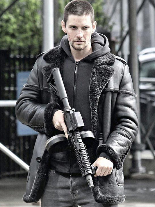 Billie Russo The Punisher Black Leather Winter Coat