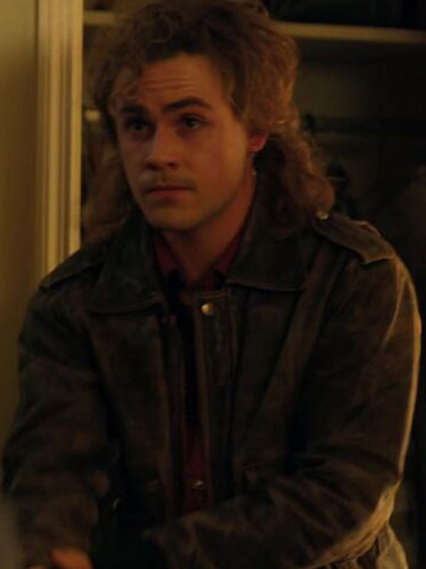 Billy Hargrove Stranger Things Brown Bomber Leather Jacket Buy now