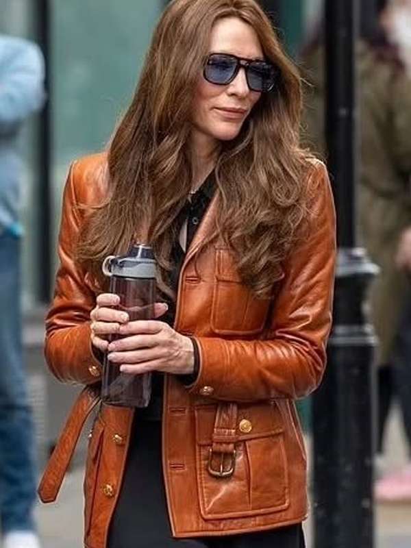 Black Bag Cate Blanchett Tan Leather Jacket Shop now