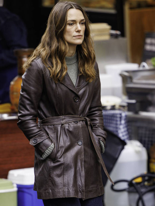 Black Doves Keira Knightley Brown Leather Coat Gifts For Her