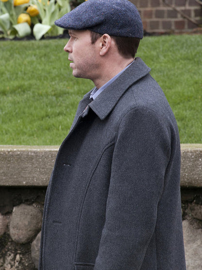 Blue Bloods Donnie Wahlberg Gray Wool Coat Celebrity Outfits