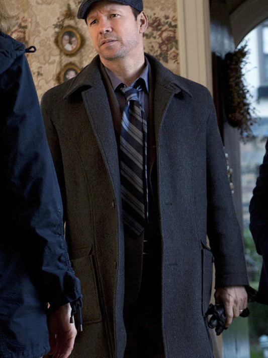 Blue Bloods Donnie Wahlberg Gray Wool Coat