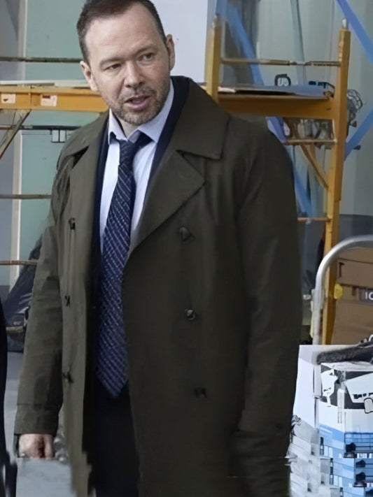 Blue Bloods Donnie Wahlberg Green Wool Winter Coat
