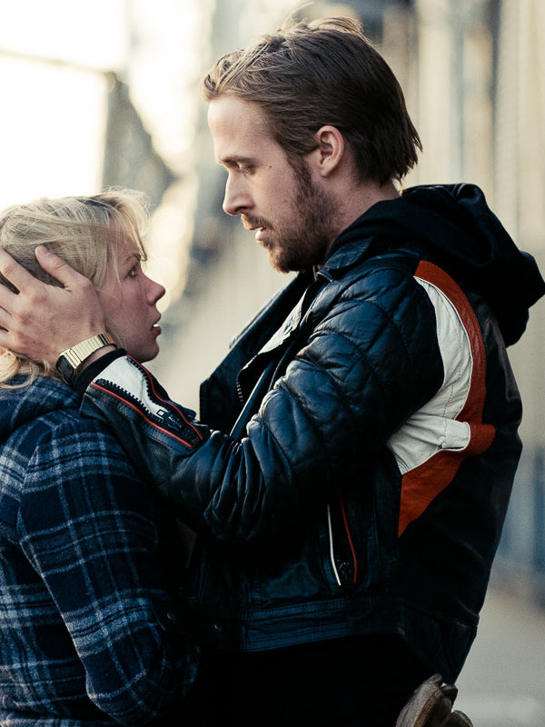 Blue Valentine Ryan Gosling Black Leather Jacket Free Shipping UK USA Canada