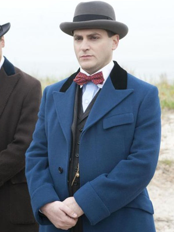 Boardwalk Empire Arnold Rothstein Vintage Blue Wool Coat Black Friday Sale