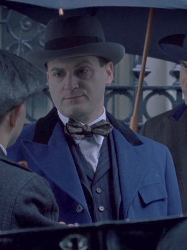 Boardwalk Empire Arnold Rothstein Vintage Blue Wool Coat Christmas Sale