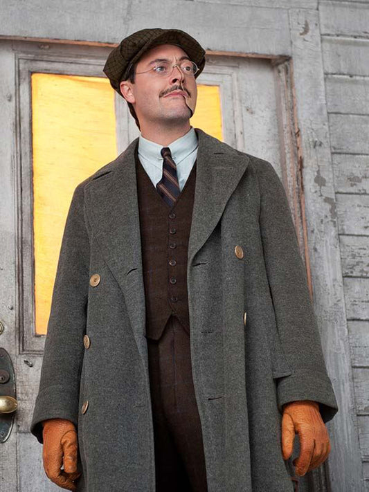 Boardwalk Empire Jack Huston Classic Gray Wool Coat Hot Sale