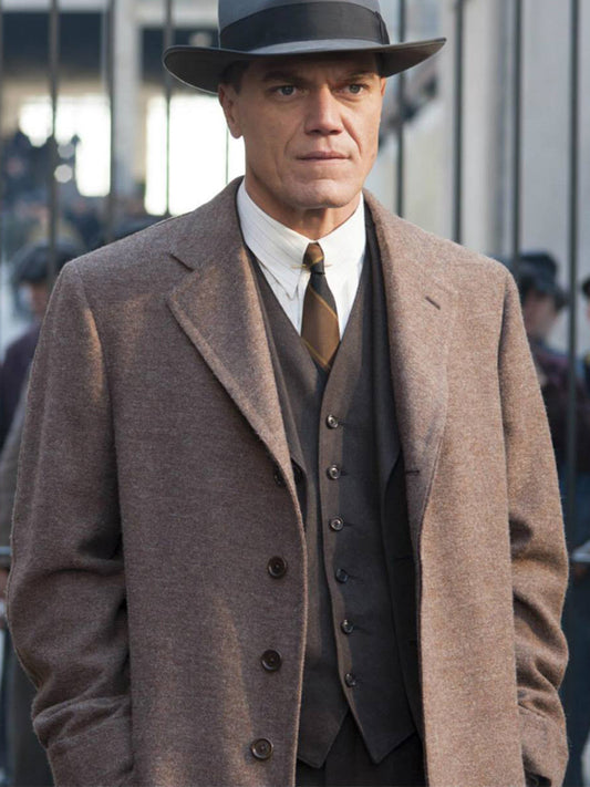 Boardwalk Empire Michael Shannon Trench Wool Coat