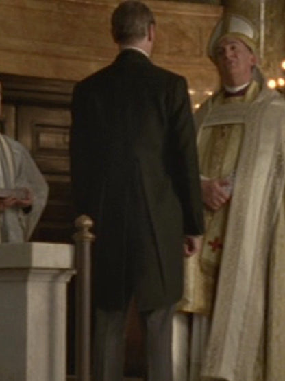 Boardwalk Empire Nucky Thompson Black Wool Coat on Sale