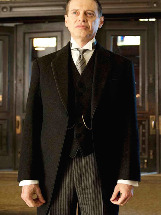 Boardwalk Empire Nucky Thompson Black Wool Coat