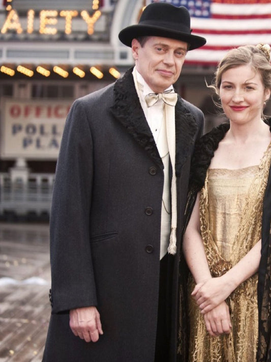 Boardwalk Empire Nucky Thompson Classic Wool Gray Coat