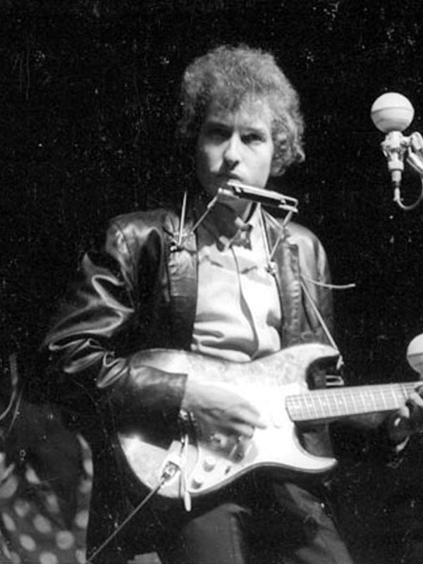 Bob Dylan 1965 Newport Folk Festival Vintage Leather Blazer Buy now