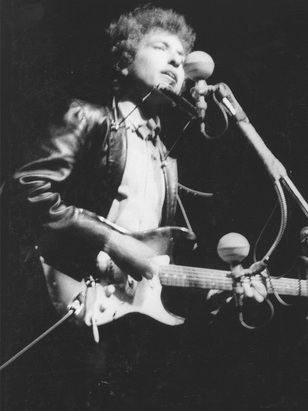 Bob Dylan 1965 Newport Folk Festival Vintage Leather Blazer Celebrity Outfits