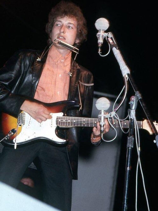 Bob Dylan 1965 Newport Folk Festival Vintage Leather Blazer