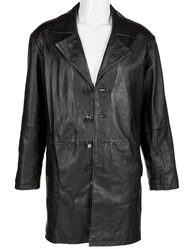 Bob Dylan 1980 Black Vintage Leather Coat New Year Sale