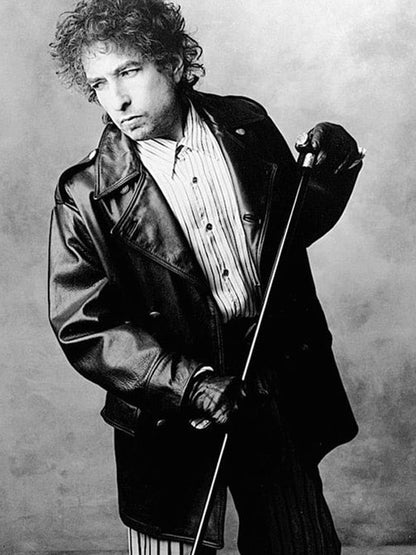 Bob Dylan Black Leather Vintage Coat New Year Sale