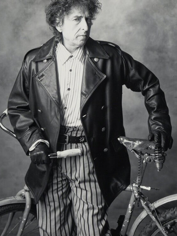 Bob Dylan Black Leather Vintage Coat