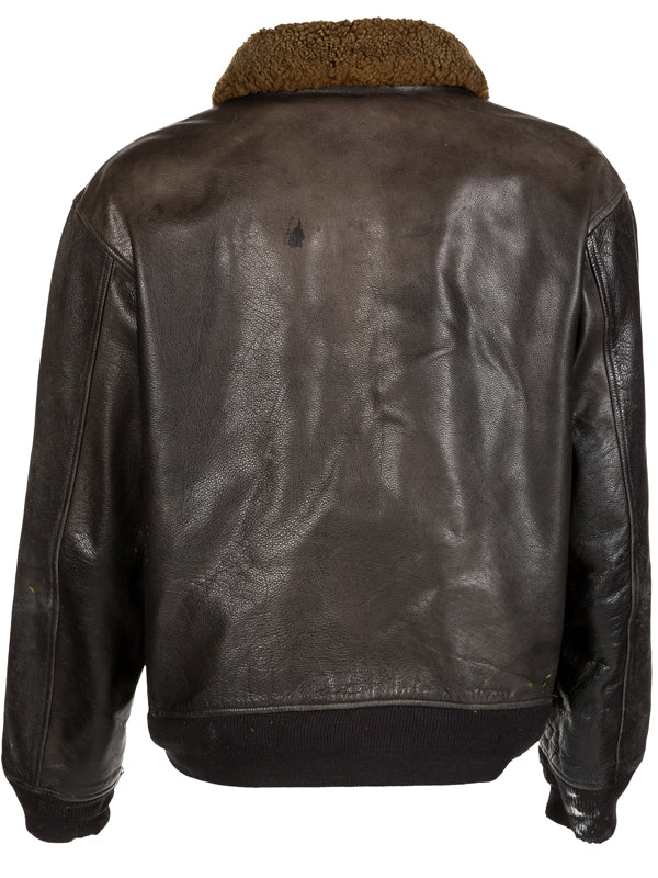 Bob Dylan Bomber Aviator Brown Leather Jacket Black Friday Sale