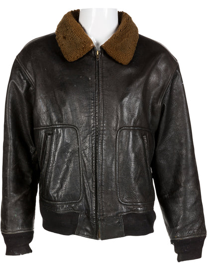 Bob Dylan Bomber Aviator Brown Leather Jacket