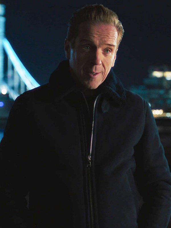 Bobby Axelrod Billions S05 Black Buffed Leather Jacket Winter Sale