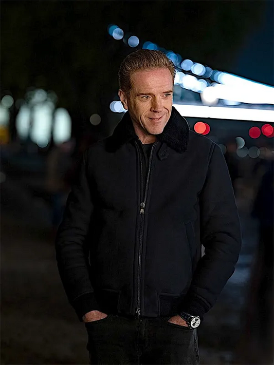 Bobby Axelrod Billions S05 Black Buffed Leather Jacket