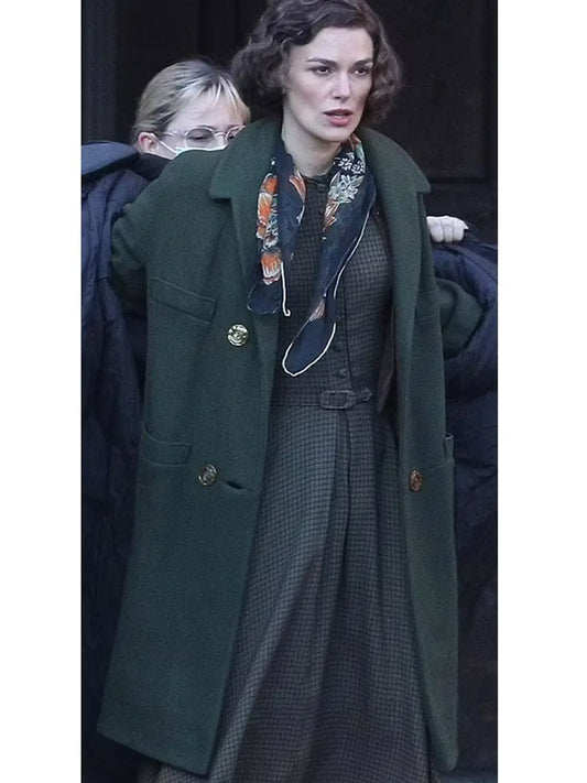 Boston Strangler Keira Knightley Trench Wool Coat Black Friday Sale