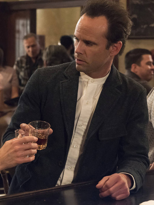 Boyd Crowder Justified Black Wool Coat