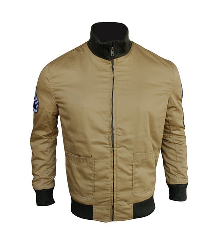 Brad Pitt Fury WW2 Pilot Bomber Aviator Jacket Mens Fathers Day Sale UK USA Europe