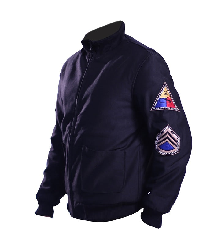 Brad Pitt Fury WWII Blue Bomber Jacket Free Shipping UK USA Australia