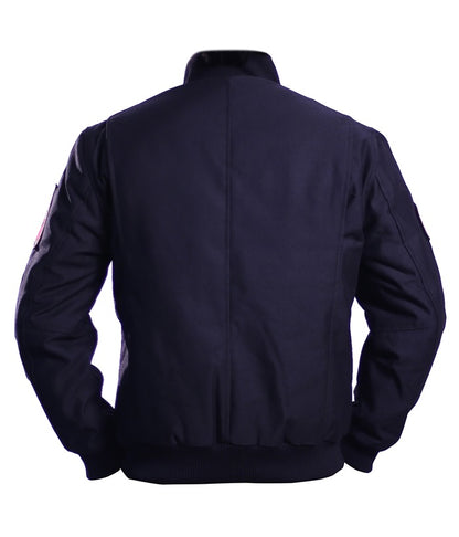 Brad Pitt Fury WWII Blue Bomber Jacket Gifts for Him