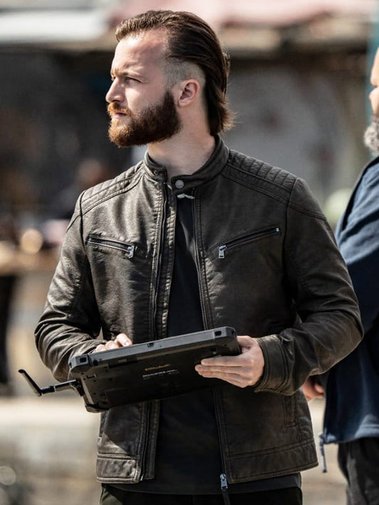 Brandon Lessard Classified Black Distressed Leather Jacket