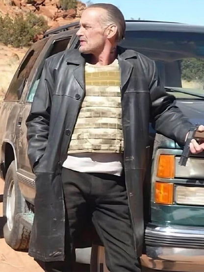 Breaking Bad Jack Welker Black Classic Leather Coat on Sale