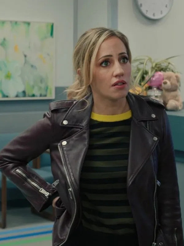 Brie Sheridan Virgin River S05 Leather Jacket Black Friday Sale