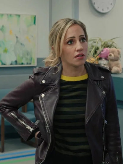 Brie Sheridan Virgin River S05 Leather Jacket Black Friday Sale