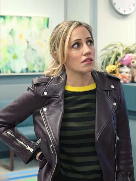 Brie Sheridan Virgin River S05 Leather Jacket