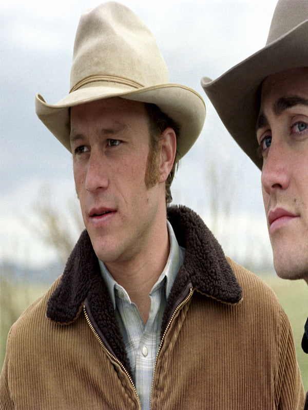 Brokeback Mountain Heath Ledger Brown Corduroy Jacket Black Friday Sale