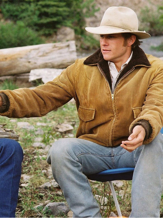 Brokeback Mountain Heath Ledger Brown Corduroy Jacket
